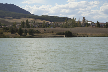 Balsa de La Morea, en Beriain, este lunes.