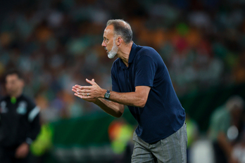 Matarazzo anima a sus jugadores en el encuentro frente al Betis el pasado viernes.