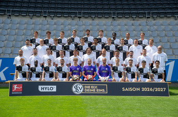 Foto oficial del primer equipo masculino del SV Elversberg, que esta temporada disputará la Bundesliga, la mayor Liga de Alemania.