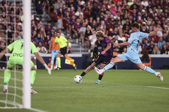 Un error grave de Laporte era aprovechado por Fermín para cerrar el partido.