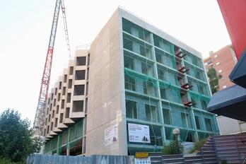  Exterior de los 107 apartamentos dotacionales que se están construyendo en Txurdinaga.