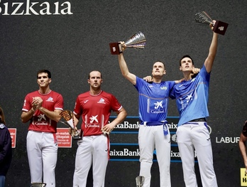 Laso eta Iztueta, Bilboko podiumean.