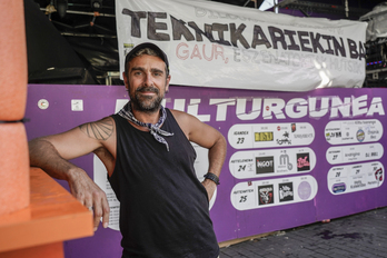 Jorge Perales, miembro de Teknikariok Sindikatua, en Bilbo.