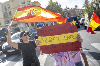 Movilización ultra contra los migrantes llegados a Ceuta.