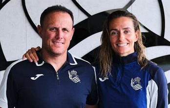 Fernando Torres y Ainhoa Moraza, este martes en Zubieta.
