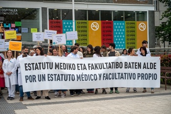 Una de las movilización del Sindicato Médico de Euskadi.