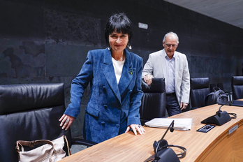 Laura Aznar, en el Parlamento navarro.