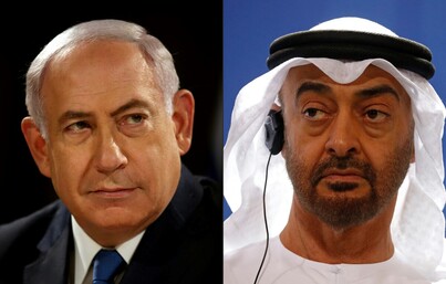 Benjamin Netnyahu y Mohammed bin Zayed.