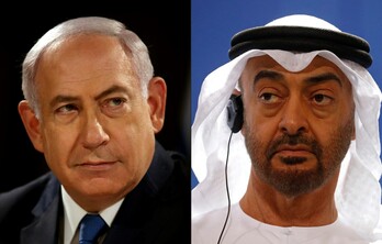 Benjamin Netnyahu y Mohammed bin Zayed.