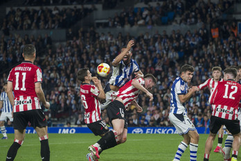 Azken denboraldiko Reala-Athletic derbi bateko irudia.