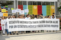 Imagen de archivo de una movilización del Sindicato Médico de Euskadi.