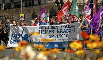 Martxoaren 17ko greba orokorraren harira Iruñean egindako manifestazioetako bat.