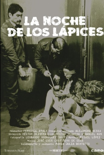 ‘La noche de los lápices’ (1986 filmearen kartela.
