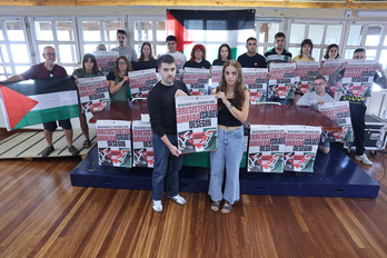 Palestinarekin Elkartasuna, en la rueda de prensa para llamar a la movilización nacional