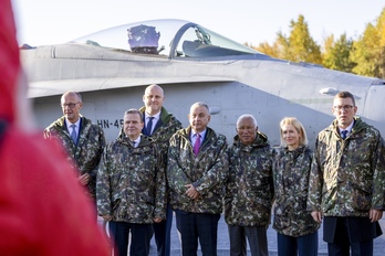 Líderes europeos durante la Cumbre Europea del Ártico celebrada en Rovaniemi, en Laponia finlandesa