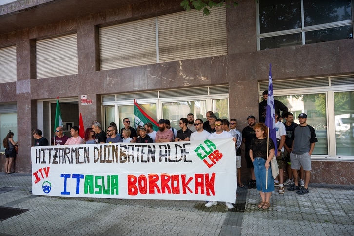 Itasua enpresako grebalarien kontzentrazioa, Donostian, uztailean