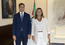El lehendakari ha cerrado con la presidenta de Confebask, Tamara Yagüe, su ronda de partidos, sindicatos y patronal.