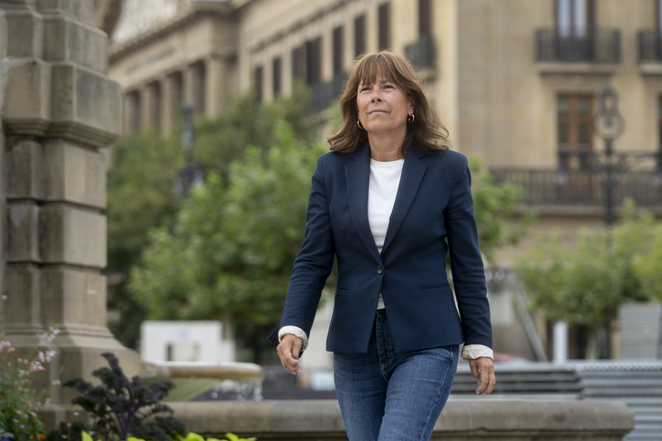 Uxue Barkos, tras una reciente entrevista en Naiz Irratia.