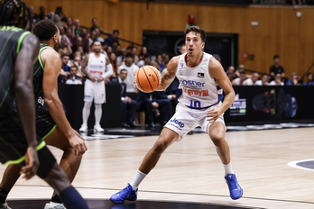 Matteo Spagnolo, durante la semifinal contra Joventut. 