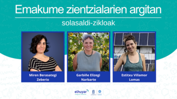‘Emakume zientzialarien argitan’ zikloko kartel berria, irudian.