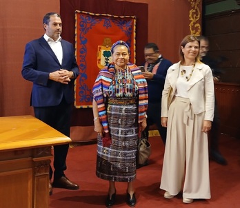 Rigoberta Menchú Tum, este lunes en Bilbo.