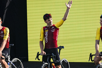Ion Izagirre, en la presentación del pasado Tour en Barcelona.