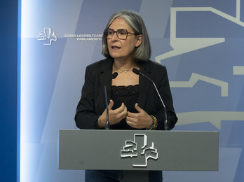 Nerea Kortajarena, en una comparecencia en el Parlamento el 17 de septiembre.