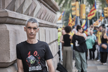 Roger Español perdió un ojo a causa de una bala de goma disparada por la Policía española el 1-O.