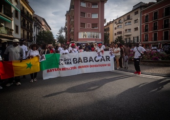 Concentración para denunciar la muerte de Babacar Welle.