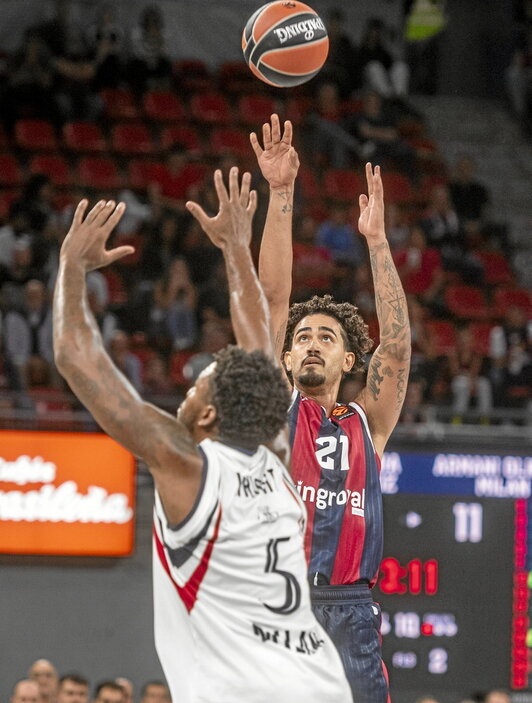 Márcio Santos mostró buenas maneras en su debut con Saski Baskonia.