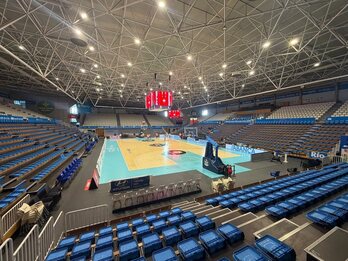 La cancha de Lugo donde se han estrenado las donostiarras.
