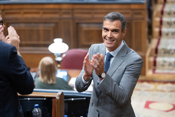 Sánchez, en la sesión del Congreso del viernes en la que se tumbaron los decretos de vivienda.