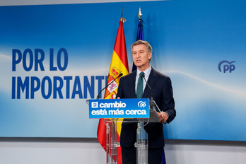 Feijóo, en su comparecencia tras conocerse el adelanto electoral en el Estado.