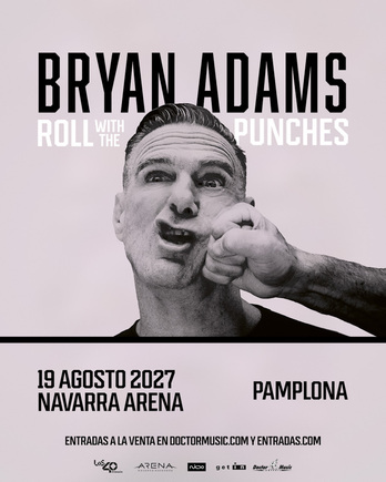 Cartel de la nueva gira de Bryan Adams.