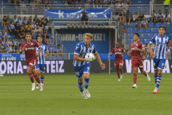 Ville Koski, en el partido de esta temporada frente al Getafe en Mendizorrotza.