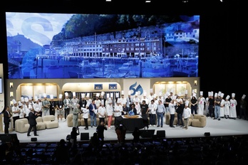 Imagen del acto de homenaje que ha acogido Gastronomika este lunes.