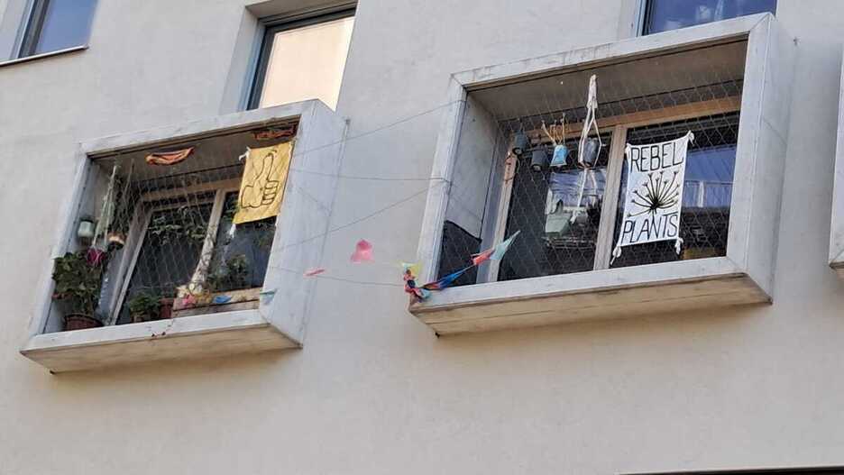 Detalle de ventanas en el barrio de Sonnwendviertel. Detalle de ventanas en el barrio de Sonnwendviertel.