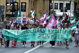 Metropolitan enpresako langileek uztailean egindako mobilizazioa.