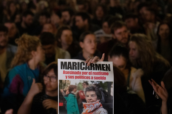 Protesta ante el Congreso este miércoles noche tras conocerse el fallecimiento de Maricarmen.