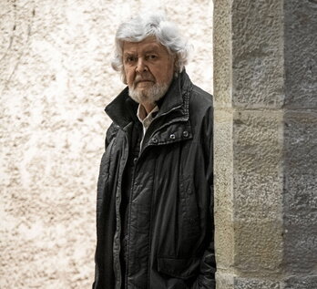 Xosé Manuel Beiras durante una visita a Iruñea en febrero de 2018.