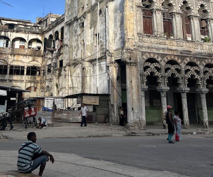 Habana Erdialdeko kale bat 2025eko abuztuan.