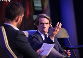 José María Aznar, en su intervención en Sevilla el pasado lunes, horas después del adelanto electoral.