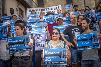 Movilización en Gasteiz contra los desahucios.