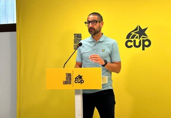 Imagen del secretario general de la CUP, Non Casadevall.