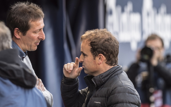 Ramis y Arrasate, en un Osasuna-Albacete de 2019, el año del ascenso.