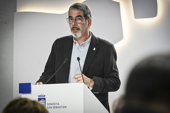 Goia, en uno de sus últimos actos como alcalde de Donostia.