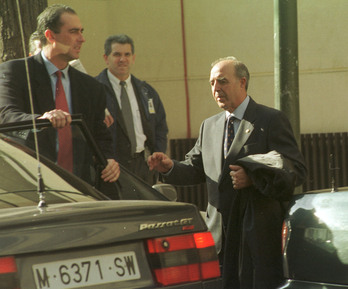 Galindo komandantea Audiencia Nazionaletik ateratzen 1999an, Lasa eta Zabalaren auziaren epaiketan.