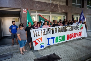 Los trabajadores de Itasua ITV llevan meses luchando por unas mejores condiciones laborales.