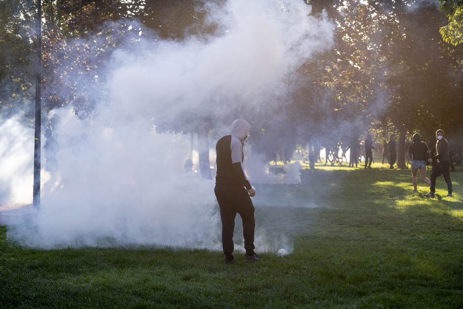 El humo de las cargas. El humo de las cargas.