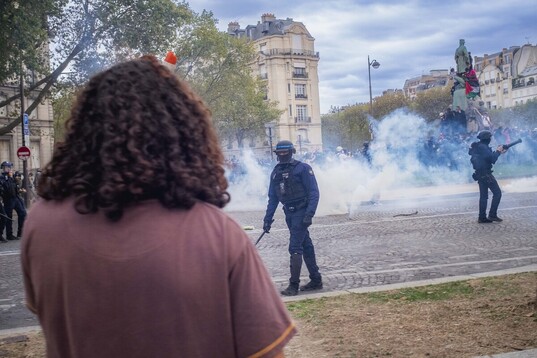 Imagen de archivo de los incidentes registrados durante las protestas estudiantiles en París.
